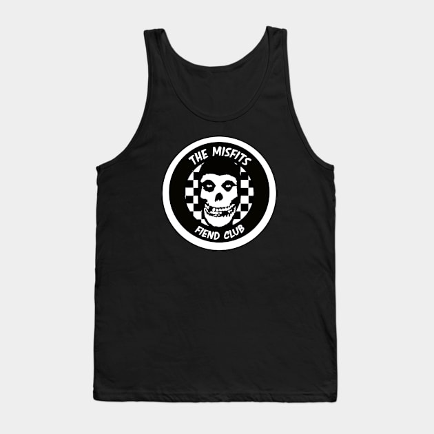 Punk Rock Band Skull Tank Top by kaizokuGhost